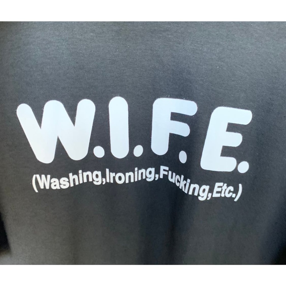 W.I.F.E. Men’s Black Graphic Short Sleeve T-Shirt Size Large - Picture 5 of 5